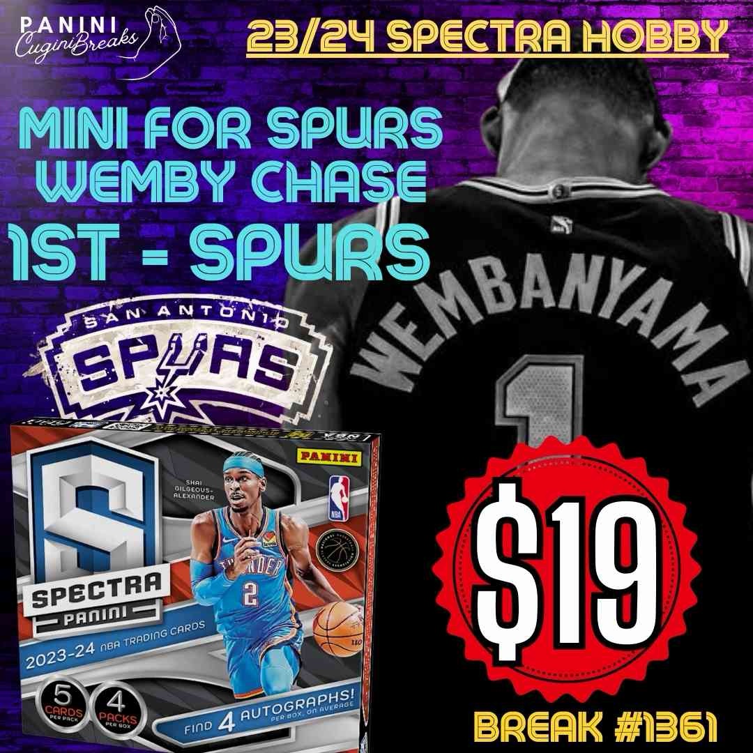 BREAK #1361- MINI TO CLOSE / SPURS!! BOX 2! 23/24 SPECTRA HOBBY!!