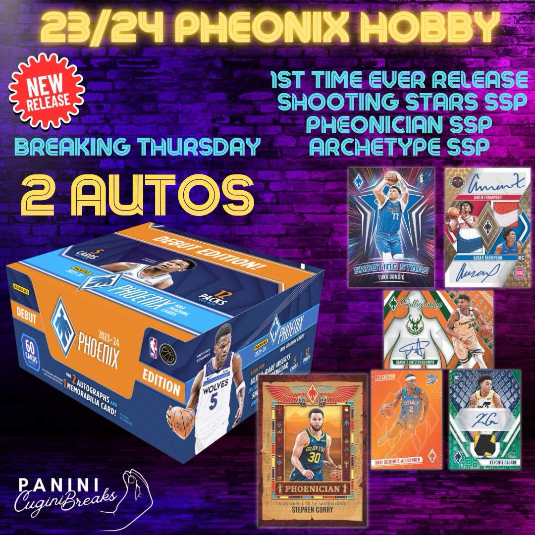 BREAK #1427- PRE-RELEASE DROP (SATURDAY) !! 23/24 PHOENIX HOBBY!! 1ST EVER RELEASE!! PICK YOUR TEAMS!!