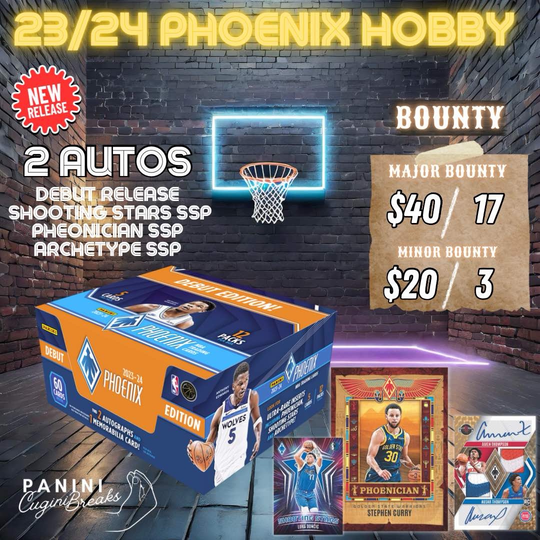 BREAK #1450- DEBUT EDITION FT BOUNTY!! 23/24 PHOENIX HOBBY!! 1ST EVER RELEASE!! PICK YOUR TEAMS!! )