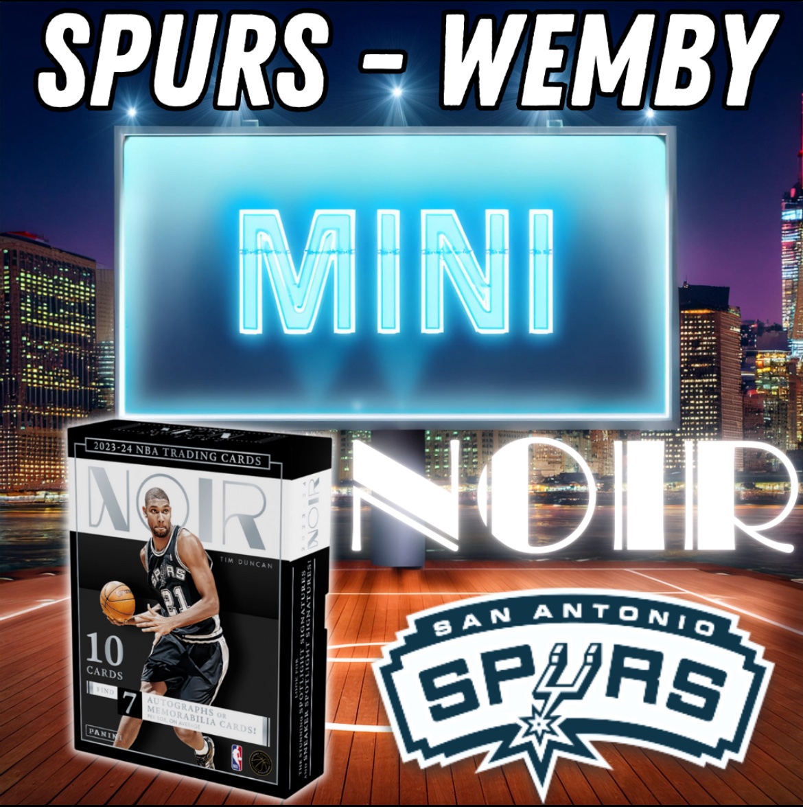 NBA - NOIR - MINI FOR SPURS (1466)