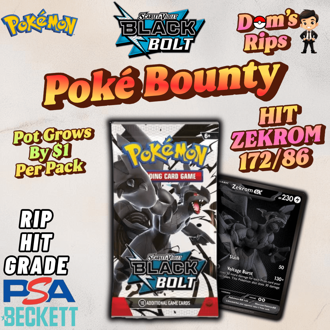 Pokémon - POKE BOUNTY - BOUNTY AT $500* - Black Bolt Booster Pack - Opened LIVE